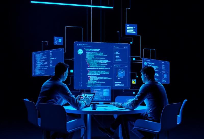 Equipe desenvolvendo soluções digitais